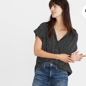 Madewell Central Drapey Shirt in Harold Stripe